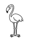 Målarbild flamingo