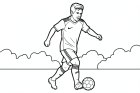 fotbollsspelare i aktion