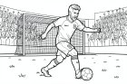 Målarbild fotbollsspelaren messi