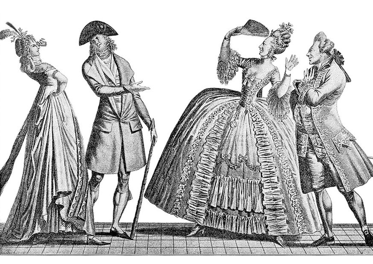 Målarbild franskt mode 1778