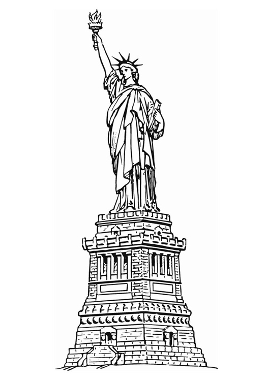Målarbild Frihetsgudinnan i New York