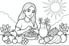 frukt och grönsaker en sommardag
