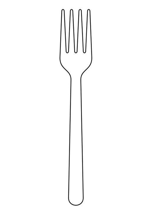 Målarbild gaffel