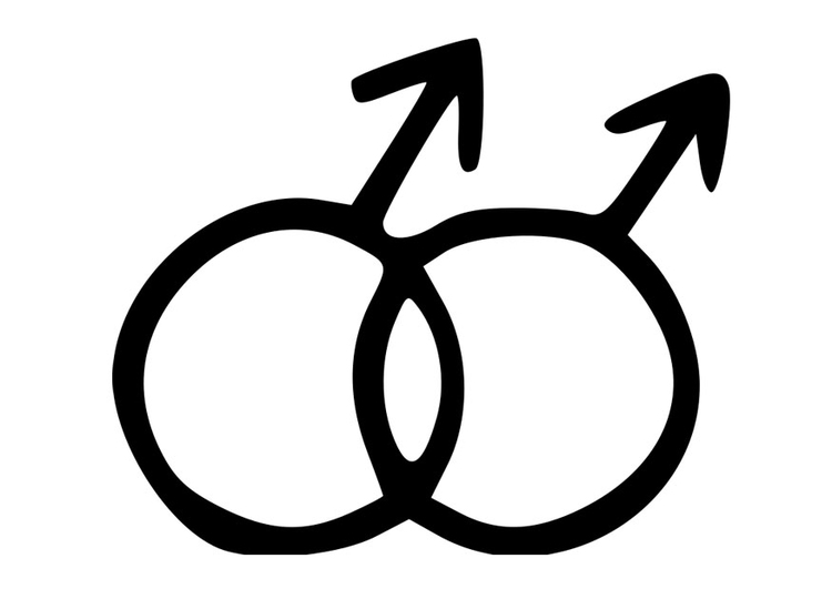Målarbild gay symbol