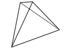 Målarbild geometrisk figur - tetraeder