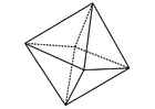 Målarbild geometrisk figure - oktaeder