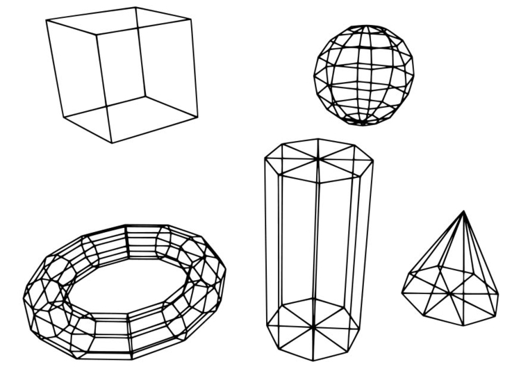 Målarbild geometriska figurer