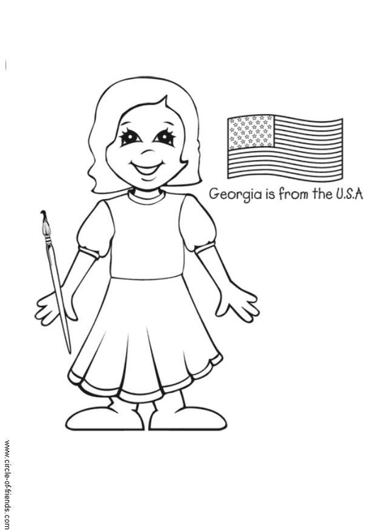 Målarbild Georgia frÃ¥n USA