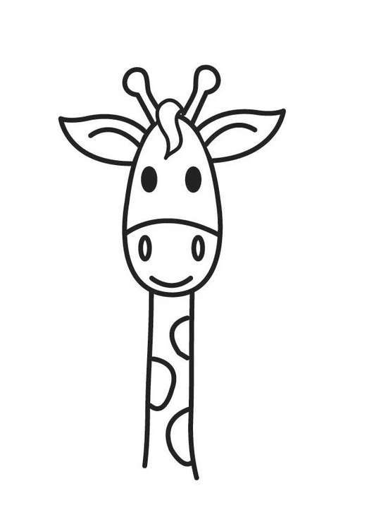 Målarbild giraffhuvud