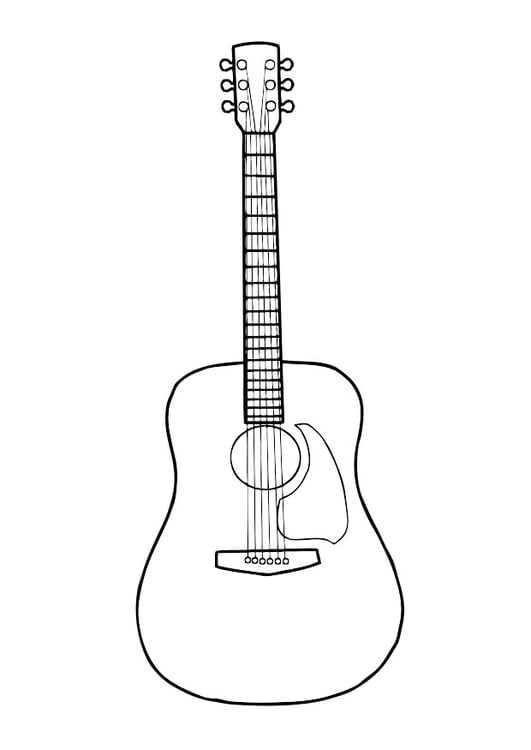 Målarbild gitarr