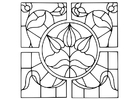 malarbild glas med blomstermotiv