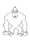 F�rgl�ggningsbilder gorilla