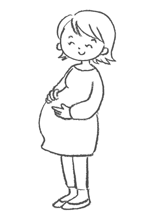 Målarbild gravid