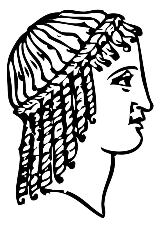 Målarbild grekisk frisyr