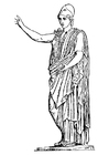 Målarbild gudinnan Atena