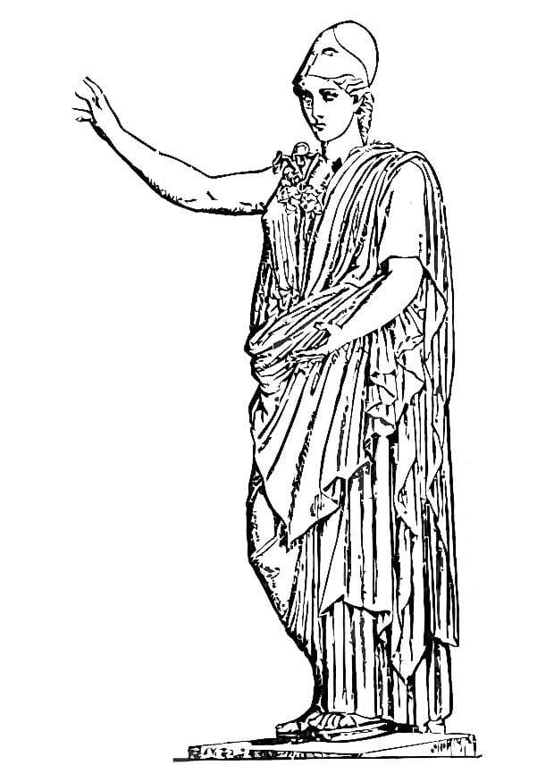 Målarbild Gudinnan Athena