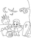 F�rgl�ggningsbilder Halloween Dracula