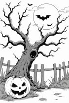 Halloween-läskig scen