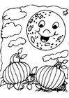 malarbild Halloween - natt