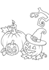 F�rgl�ggningsbilder Halloween pumpor