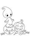 F�rgl�ggningsbilder Halloween spöke