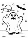 F�rgl�ggningsbilder Halloween-spöke
