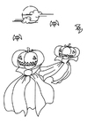 malarbild Halloween - spöken