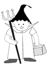 Målarbild halloweendrÃ¤kt
