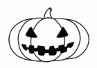 malarbild Haloween pumpa