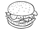 Målarbild hamburgare