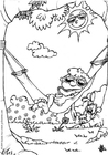 Målarbild hängmatta