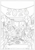 malarbild Happy New Year 2026