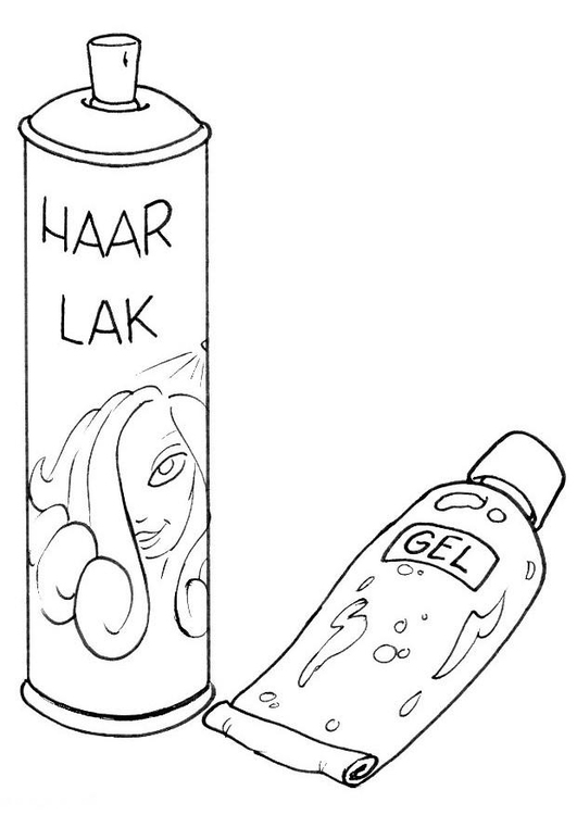 Målarbild hÃ¥rstyling - gel och spray
