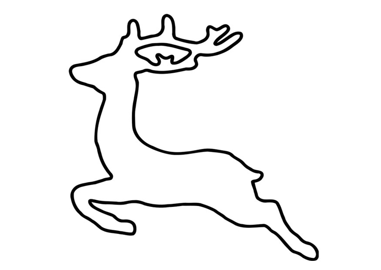 Målarbild hjort