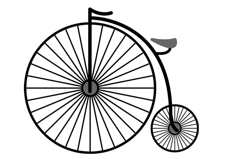 Målarbild hÃ¶ghjuling - cykel