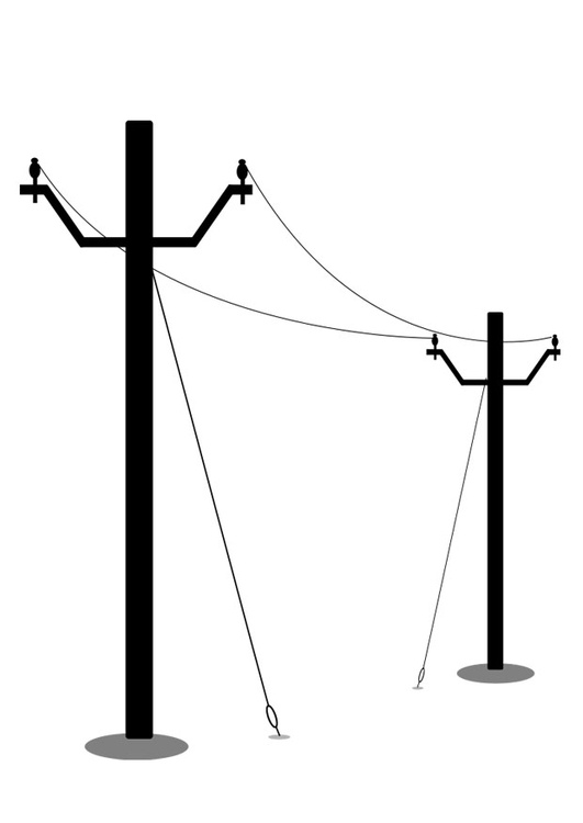 Målarbild hÃ¶gspÃ¤nningskabel