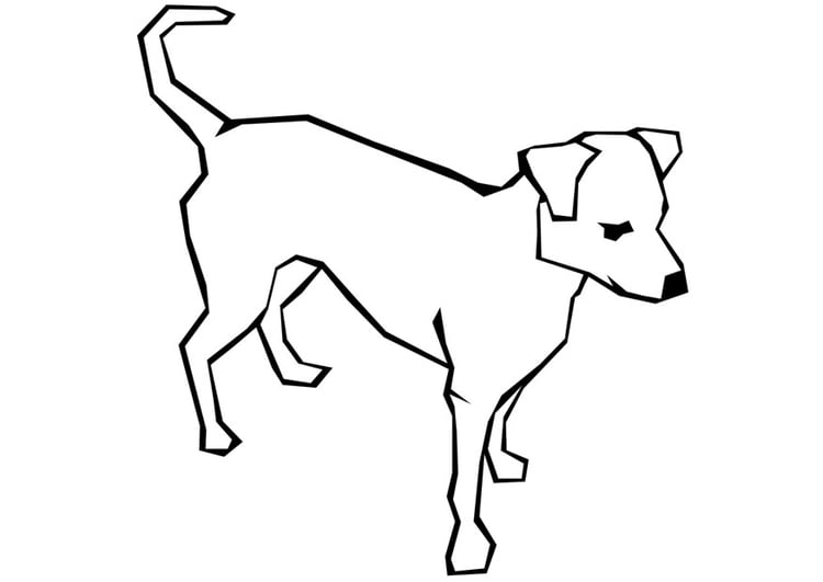 Målarbild hund