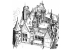 malarbild hus i Frankrike 1443