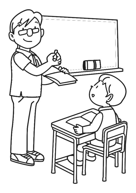 Målarbild i klassrummet