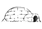 Målarbild igloo