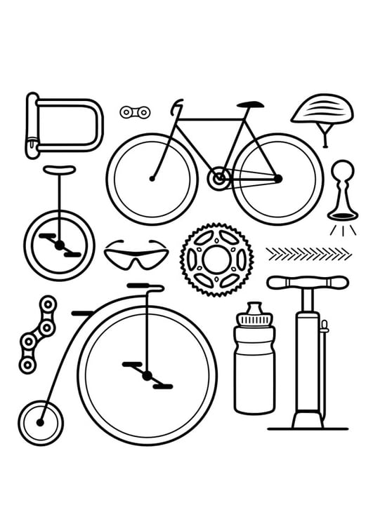 Målarbild ikoner - cykel