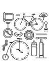 F�rgl�ggningsbilder ikoner - cykel