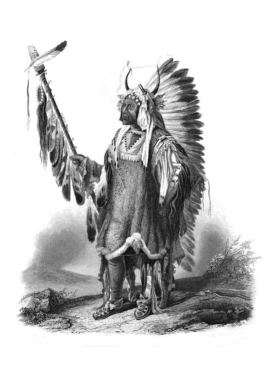 Målarbild indian