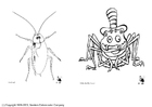 Målarbild insekter