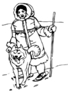 malarbild inuit- eskimå