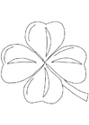 F�rgl�ggningsbilder irländsk fyrklöver - Shamrock