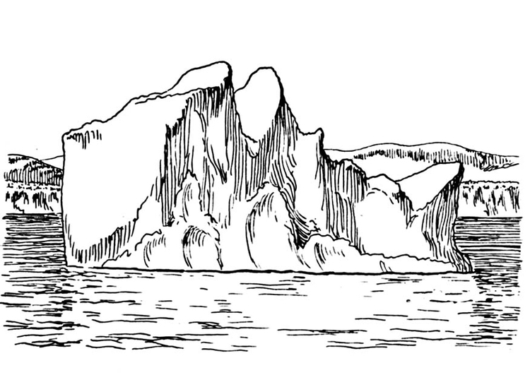 Målarbild isberg
