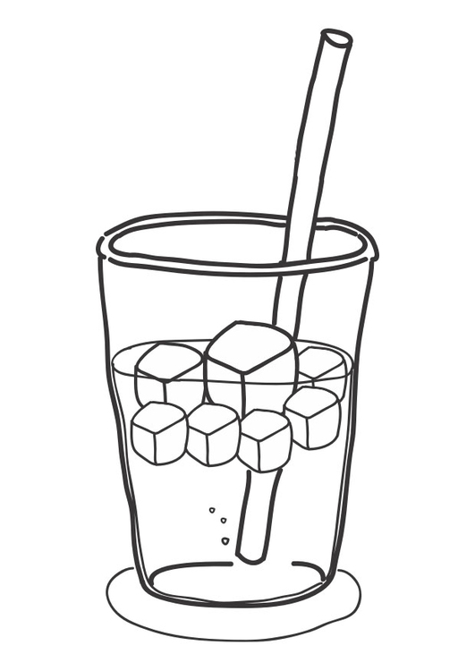 Målarbild iskuber i drink