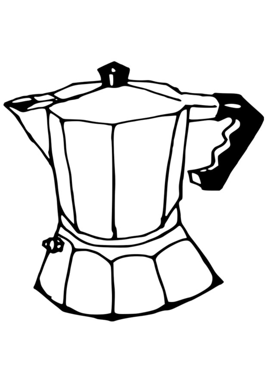 Målarbild italiensk kaffekokare