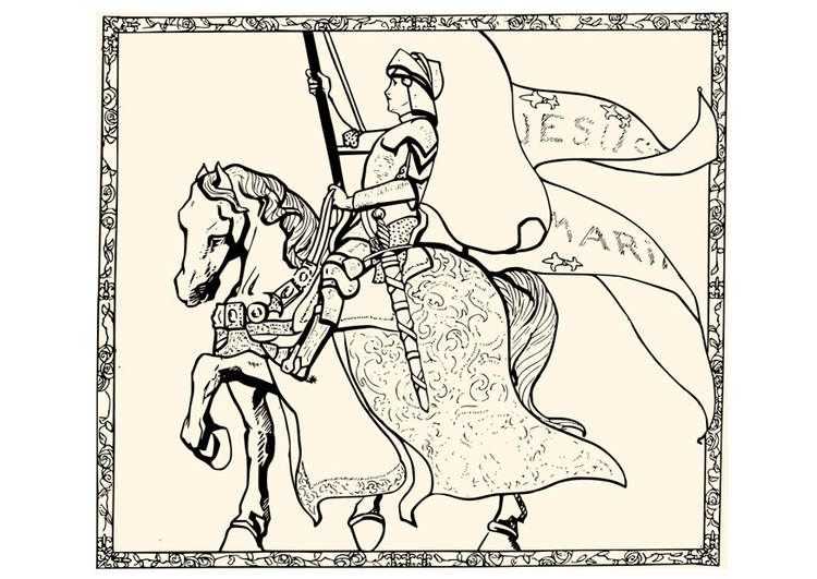 Målarbild Jeanne d'Arc